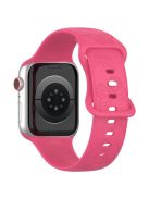 For Apple Watch Series 10 46mm / Ultra 2 Ultra 49mm /  Series 9 8 7 45mm / 6 5 4 SE (2023) SE (2022) SE 44mm / 3 2 1 42mm Watch Strap Silicone Band - Pink