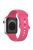 For Apple Watch Series 10 46mm / Ultra 2 Ultra 49mm /  Series 9 8 7 45mm / 6 5 4 SE (2023) SE (2022) SE 44mm / 3 2 1 42mm Watch Strap Silicone Band - Pink