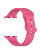 For Apple Watch Series 10 46mm / Ultra 2 Ultra 49mm /  Series 9 8 7 45mm / 6 5 4 SE (2023) SE (2022) SE 44mm / 3 2 1 42mm Watch Strap Silicone Band - Pink