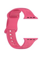 For Apple Watch Series 10 46mm / Ultra 2 Ultra 49mm /  Series 9 8 7 45mm / 6 5 4 SE (2023) SE (2022) SE 44mm / 3 2 1 42mm Watch Strap Silicone Band - Pink