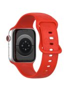 For Apple Watch Series 10 46mm / Ultra 2 Ultra 49mm /  Series 9 8 7 45mm / 6 5 4 SE (2023) SE (2022) SE 44mm / 3 2 1 42mm Watch Strap Silicone Band - Red