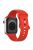 For Apple Watch Series 10 46mm / Ultra 2 Ultra 49mm /  Series 9 8 7 45mm / 6 5 4 SE (2023) SE (2022) SE 44mm / 3 2 1 42mm Watch Strap Silicone Band - Red