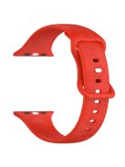 For Apple Watch Series 10 46mm / Ultra 2 Ultra 49mm /  Series 9 8 7 45mm / 6 5 4 SE (2023) SE (2022) SE 44mm / 3 2 1 42mm Watch Strap Silicone Band - Red