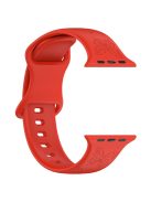 For Apple Watch Series 10 46mm / Ultra 2 Ultra 49mm /  Series 9 8 7 45mm / 6 5 4 SE (2023) SE (2022) SE 44mm / 3 2 1 42mm Watch Strap Silicone Band - Red