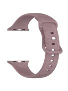 For Apple Watch Series 10 46mm / Ultra 2 Ultra 49mm /  Series 9 8 7 45mm / 6 5 4 SE (2023) SE (2022) SE 44mm / 3 2 1 42mm Watch Strap Silicone Band - Smoke Purple