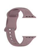 For Apple Watch Series 10 46mm / Ultra 2 Ultra 49mm /  Series 9 8 7 45mm / 6 5 4 SE (2023) SE (2022) SE 44mm / 3 2 1 42mm Watch Strap Silicone Band - Smoke Purple