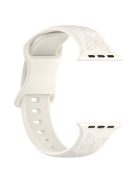 For Apple Watch Series 10 46mm / Ultra 2 Ultra 49mm /  Series 9 8 7 45mm / 6 5 4 SE (2023) SE (2022) SE 44mm / 3 2 1 42mm Watch Strap Silicone Band - Starlight