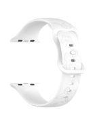 For Apple Watch Series 10 46mm / Ultra 2 Ultra 49mm /  Series 9 8 7 45mm / 6 5 4 SE (2023) SE (2022) SE 44mm / 3 2 1 42mm Watch Strap Silicone Band - White