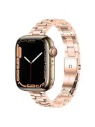 For Apple Watch Series 10 46mm / Ultra 2 Ultra 49mm /  Series 9 8 7 45mm / 6 5 4 SE (2023) SE (2022) SE 44mm / 3 2 1 42mm Watch Strap Stainless Steel Watch Band Quick Release Watchband - Rose Gold