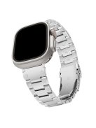 For Apple Watch Series 10 46mm / Ultra 2 Ultra 49mm /  Series 9 8 7 45mm / 6 5 4 SE (2023) SE (2022) SE 44mm / 3 2 1 42mm Watch Strap Stainless Steel Wrist Band - Silver