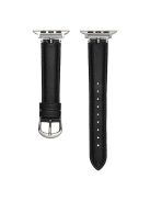 For Apple Watch Series 10 46mm / Ultra 2 Ultra 49mm /  Series 9 8 7 45mm / 6 5 4 SE (2023) SE (2022) SE 44mm / 3 2 1 42mm Watch Straps - Black / Silver Buckle