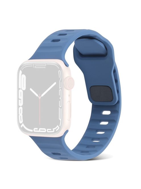 For Apple Watch Series 10 46mm / Ultra 2 Ultra 49mm /  Series 9 8 7 45mm / 6 5 4 SE (2023) SE (2022) SE 44mm / 3 2 1 42mm Watchband Silicone Watch Strap with Square Buckle - Baby Blue