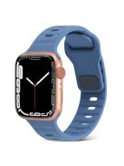 For Apple Watch Series 10 46mm / Ultra 2 Ultra 49mm /  Series 9 8 7 45mm / 6 5 4 SE (2023) SE (2022) SE 44mm / 3 2 1 42mm Watchband Silicone Watch Strap with Square Buckle - Baby Blue