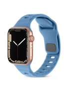 For Apple Watch Series 10 46mm / Ultra 2 Ultra 49mm /  Series 9 8 7 45mm / 6 5 4 SE (2023) SE (2022) SE 44mm / 3 2 1 42mm Watchband Silicone Watch Strap with Square Buckle - Blue