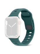 For Apple Watch Series 10 46mm / Ultra 2 Ultra 49mm /  Series 9 8 7 45mm / 6 5 4 SE (2023) SE (2022) SE 44mm / 3 2 1 42mm Watchband Silicone Watch Strap with Square Buckle - Green