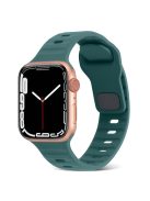 For Apple Watch Series 10 46mm / Ultra 2 Ultra 49mm /  Series 9 8 7 45mm / 6 5 4 SE (2023) SE (2022) SE 44mm / 3 2 1 42mm Watchband Silicone Watch Strap with Square Buckle - Green