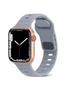 For Apple Watch Series 10 46mm / Ultra 2 Ultra 49mm /  Series 9 8 7 45mm / 6 5 4 SE (2023) SE (2022) SE 44mm / 3 2 1 42mm Watchband Silicone Watch Strap with Square Buckle - Light Grey