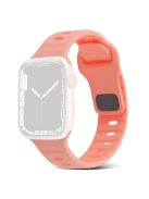 For Apple Watch Series 10 46mm / Ultra 2 Ultra 49mm /  Series 9 8 7 45mm / 6 5 4 SE (2023) SE (2022) SE 44mm / 3 2 1 42mm Watchband Silicone Watch Strap with Square Buckle - Pink