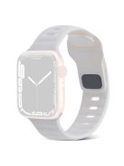 For Apple Watch Series 10 46mm / Ultra 2 Ultra 49mm /  Series 9 8 7 45mm / 6 5 4 SE (2023) SE (2022) SE 44mm / 3 2 1 42mm Watchband Silicone Watch Strap with Square Buckle - White