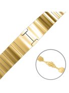 For Apple Watch Series 10 46mm / Ultra 2 Ultra 49mm /  Series 9 8 7 45mm / 6 5 4 SE (2023) SE (2022) SE 44mm / 3 2 1 42mm Watchband Stainless Steel Watch Strap - Gold