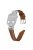 For Apple Watch Series 10 46mm / Ultra 2 Ultra 49mm /  Series 9 8 7 45mm / 6 5 4 SE (2023) SE (2022) SE 44mm / 3 2 1 42mm Watchband with Silver Buckle - Brown