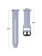 For Apple Watch Series 10 46mm / Ultra 2 Ultra 49mm /  Series 9 8 7 45mm / 6 5 4 SE (2023) SE (2022) SE 44mm / 3 2 1 42mm Wave Surface Watch Band Silicone Watch Strap - Army Green