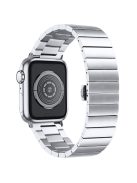 For Apple Watch Series 10 46mm / Ultra 2 Ultra 49mm / 9 8 7 45mm / SE (2023) SE (2022) SE 6 5 4 44mm / 3 2 1 42mm / Watch Ultra 49mm Buckle Design Stainless Steel Wrist Strap Smart Watch Band - Silver