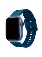 For Apple Watch Series 10 46mm / Ultra 2 Ultra 49mm / 9 8 7 45mm / SE (2023) SE (2022) SE 6 5 4 44mm / 3 2 1 42mm Adjustable Silicone Watch Band Replacement Strap with Active Iron Buckle - Dark Green