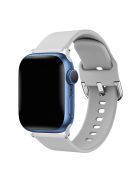 For Apple Watch Series 10 46mm / Ultra 2 Ultra 49mm / 9 8 7 45mm / SE (2023) SE (2022) SE 6 5 4 44mm / 3 2 1 42mm Adjustable Silicone Watch Band Replacement Strap with Active Iron Buckle - Grey