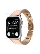 For Apple Watch Series 10 46mm / Ultra 2 Ultra 49mm / 9 8 7 45mm / SE (2023) SE (2022) SE 6 5 4 44mm / 3 2 1 42mm Chain Style Bracelet Stainless Steel Watchband Watch Strap - Pink