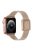 For Apple Watch Series 10 46mm / Ultra 2 Ultra 49mm / 9 8 7 45mm / SE (2023) SE (2022) SE 6 5 4 44mm / 3 2 1 42mm Genuine Leather Watch Strap Rose Gold Buckle Magnetic Closure Wristband - Apricot