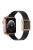 For Apple Watch Series 10 46mm / Ultra 2 Ultra 49mm / 9 8 7 45mm / SE (2023) SE (2022) SE 6 5 4 44mm / 3 2 1 42mm Genuine Leather Watch Strap Rose Gold Buckle Magnetic Closure Wristband - Black