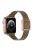 For Apple Watch Series 10 46mm / Ultra 2 Ultra 49mm / 9 8 7 45mm / SE (2023) SE (2022) SE 6 5 4 44mm / 3 2 1 42mm Genuine Leather Watch Strap Rose Gold Buckle Magnetic Closure Wristband - Grey-Brown