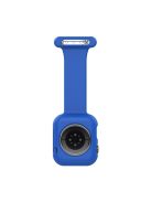 For Apple Watch Series 10 46mm / Ultra 2 Ultra 49mm / 9 8 7 45mm / SE (2023) SE (2022) SE 6 5 4 44mm / 3 2 1 42mm Impact-Resistant Silicone Watch Frame Protector Smart Watch Band - Blue