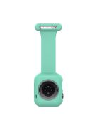 For Apple Watch Series 10 46mm / Ultra 2 Ultra 49mm / 9 8 7 45mm / SE (2023) SE (2022) SE 6 5 4 44mm / 3 2 1 42mm Impact-Resistant Silicone Watch Frame Protector Smart Watch Band - Cyan