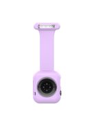 For Apple Watch Series 10 46mm / Ultra 2 Ultra 49mm / 9 8 7 45mm / SE (2023) SE (2022) SE 6 5 4 44mm / 3 2 1 42mm Impact-Resistant Silicone Watch Frame Protector Smart Watch Band - Light Purple