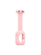 For Apple Watch Series 10 46mm / Ultra 2 Ultra 49mm / 9 8 7 45mm / SE (2023) SE (2022) SE 6 5 4 44mm / 3 2 1 42mm Impact-Resistant Silicone Watch Frame Protector Smart Watch Band - Pink