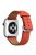 For Apple Watch Series 10 46mm / Ultra 2 Ultra 49mm / 9 8 7 45mm / SE (2023) SE (2022) SE 6 5 4 44mm / 3 2 1 42mm Litchi Texture Genuine Leather Watch Band Wrist Strap Replacement - Red