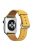 For Apple Watch Series 10 46mm / Ultra 2 Ultra 49mm / 9 8 7 45mm / SE (2023) SE (2022) SE 6 5 4 44mm / 3 2 1 42mm Litchi Texture Genuine Leather Watch Band Wrist Strap Replacement - Yellow