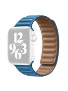 For Apple Watch Series 10 46mm / Ultra 2 Ultra 49mm / 9 8 7 45mm / SE (2023) SE (2022) SE 6 5 4 44mm / 3 2 1 42mm Magnetic Genuine Leather Watch Band Sports Adjustable Wristband - Chrysanthemum Orchid