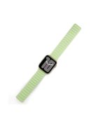 For Apple Watch Series 10 46mm / Ultra 2 Ultra 49mm / 9 8 7 45mm / SE (2023) SE (2022) SE 6 5 4 44mm / 3 2 1 42mm Magnetic Genuine Leather Watch Band Sports Adjustable Wristband - Grass Green