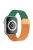 For Apple Watch Series 10 46mm / Ultra 2 Ultra 49mm / 9 8 7 45mm / SE (2023) SE (2022) SE 6 5 4 44mm / 3 2 1 42mm Milanese Mesh Magnetic Band Metal Gradient Strap - Gradient Green / Orange