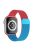 For Apple Watch Series 10 46mm / Ultra 2 Ultra 49mm / 9 8 7 45mm / SE (2023) SE (2022) SE 6 5 4 44mm / 3 2 1 42mm Milanese Mesh Magnetic Band Metal Gradient Strap - Gradient Red / Blue