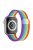 For Apple Watch Series 10 46mm / Ultra 2 Ultra 49mm / 9 8 7 45mm / SE (2023) SE (2022) SE 6 5 4 44mm / 3 2 1 42mm Milanese Mesh Magnetic Band Metal Gradient Strap - Rainbow