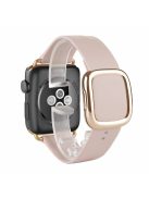 For Apple Watch Series 10 46mm / Ultra 2 Ultra 49mm / 9 8 7 45mm / SE (2023) SE (2022) SE 6 5 4 44mm / 3 2 1 42mm Modern Genuine Leather Watch Strap with Magnetic Buckle - Pink