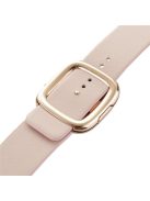 For Apple Watch Series 10 46mm / Ultra 2 Ultra 49mm / 9 8 7 45mm / SE (2023) SE (2022) SE 6 5 4 44mm / 3 2 1 42mm Modern Genuine Leather Watch Strap with Magnetic Buckle - Pink