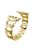 For Apple Watch Series 10 46mm / Ultra 2 Ultra 49mm / 9 8 7 45mm / SE (2023) SE (2022) SE 6 5 4 44mm / 3 2 1 42mm Rhinestone Decor Watch Strap D Shaped Stainless Steel Watch Band - Gold