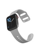 For Apple Watch Series 10 46mm / Ultra 2 Ultra 49mm / 9 8 7 45mm / SE (2023) SE (2022) SE 6 5 4 44mm / 3 2 1 42mm Silicone Smart Watch Band  - Grey