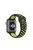 For Apple Watch Series 10 46mm / Ultra 2 Ultra 49mm / 9 8 7 45mm / SE (2023) SE (2022) SE 6 5 4 44mm / 3 2 1 42mm Silicone Watch Band Breathable Hollow Hole Dual Color Watch Strap - Black / Yellow