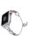 For Apple Watch Series 10 46mm / Ultra 2 Ultra 49mm / 9 8 7 45mm / SE (2023) SE (2022) SE 6 5 4 44mm / 3 2 1 42mm Single Circle Watch Band Stainless Steel Hollow Out Bead Decor Smartwatch Strap - Silver